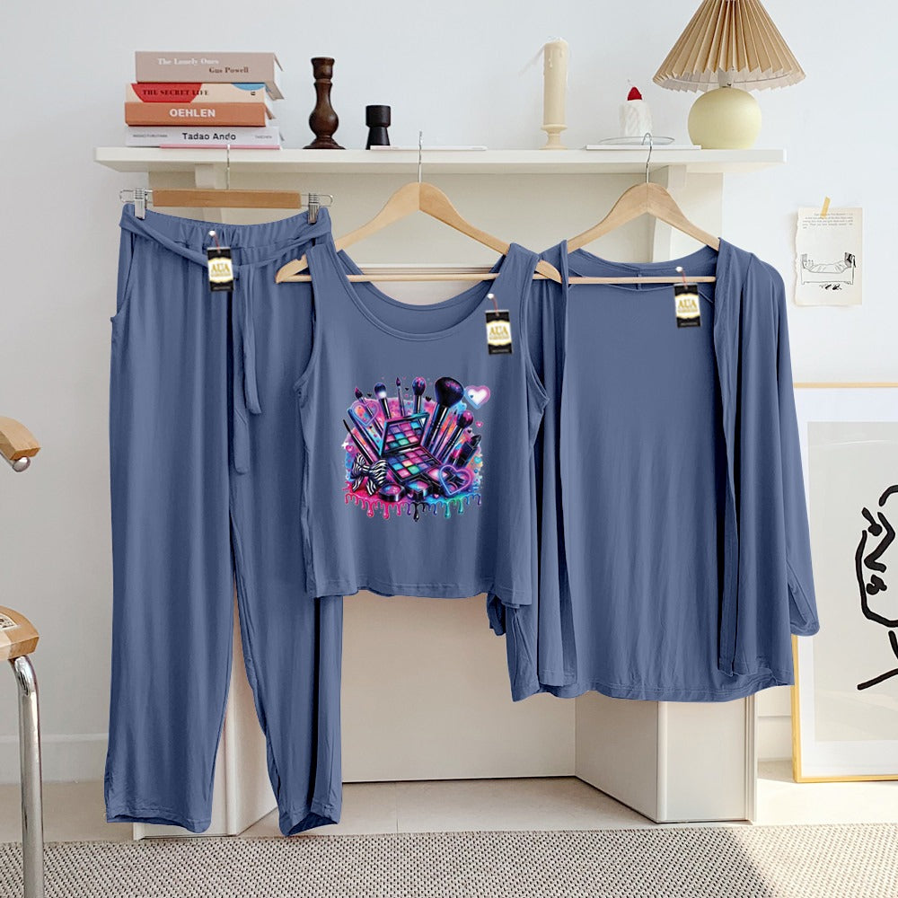 LADIES NIGHT SUIT
3 Pieces Inner Gawn + Trouser