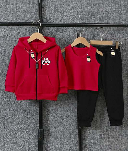 New Winter Collection For Kids Pack Of Three Zipper Sando Trouser