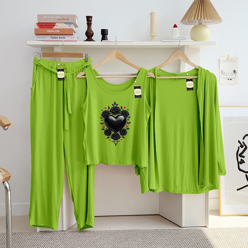LADIES NIGHT SUIT
3 Pieces Inner Gawn + Trouser
