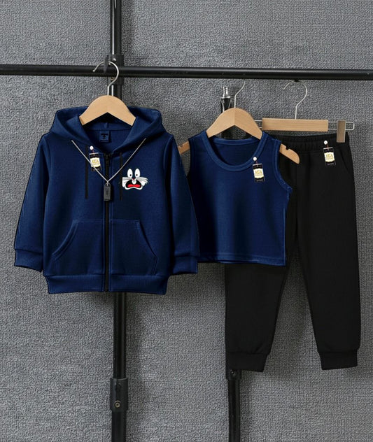 New Winter Collection For Kids Pack Of Three Zipper Sando Trouser