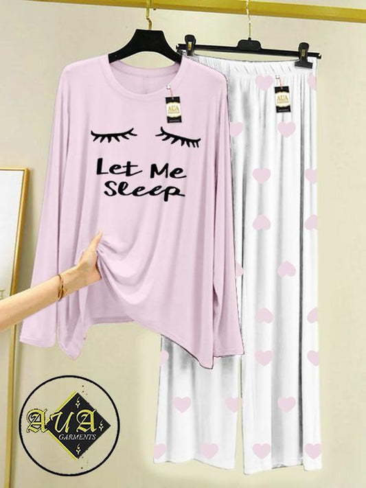 Stylish Sleepwear Set for a Cozy Night's Rest Wear With Multi Printed Set