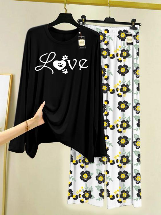 Stylish Sleepwear Set for a Cozy Night's Rest Wear With Multi Printed Set