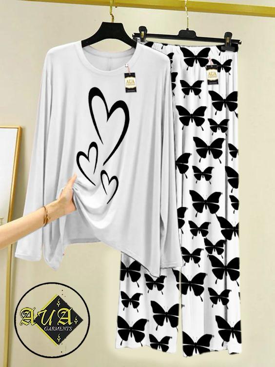 Stylish Sleepwear Set for a Cozy Night's Rest Wear With Multi Printed Set