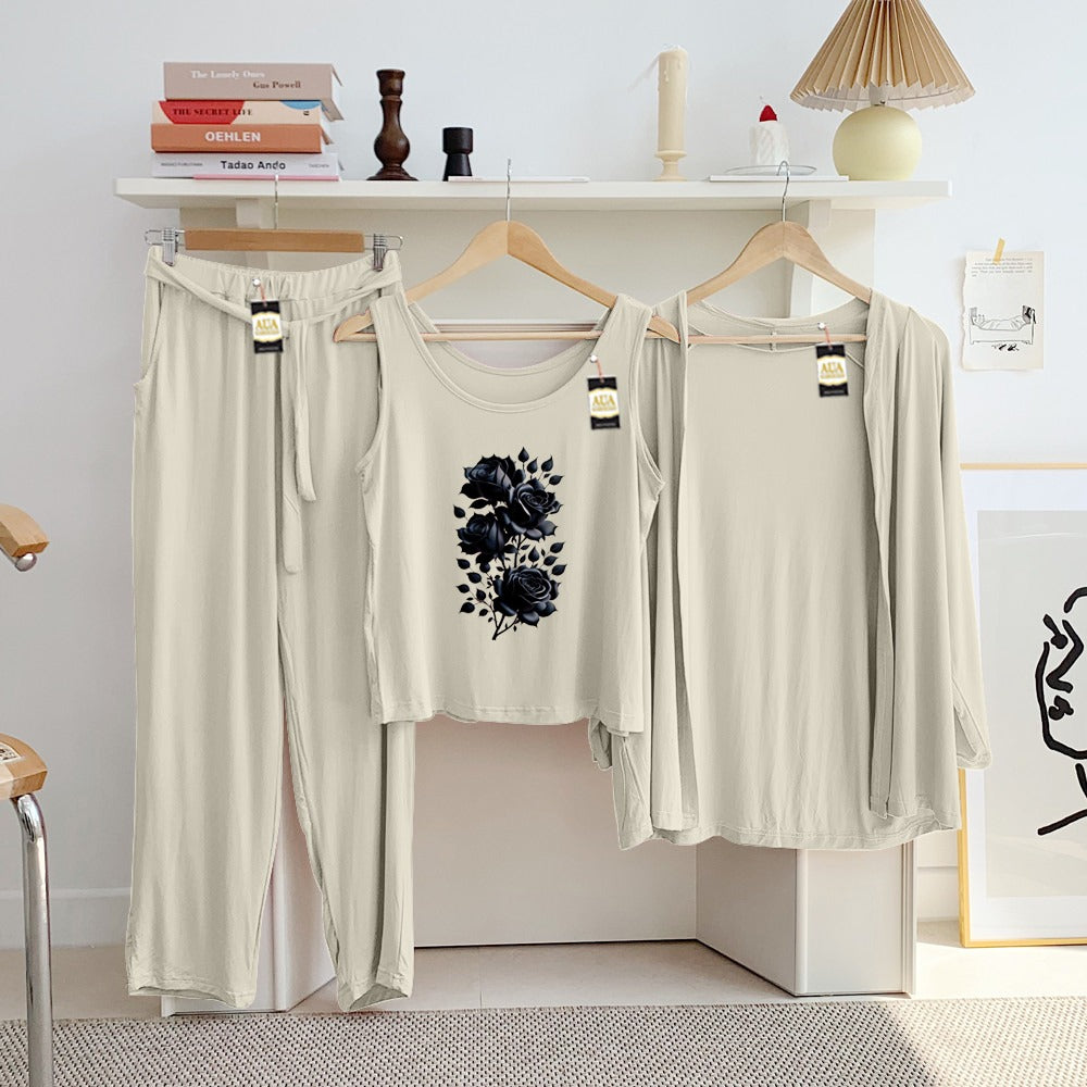 LADIES NIGHT SUIT

3 Pieces Inner Gawn + Trouser
