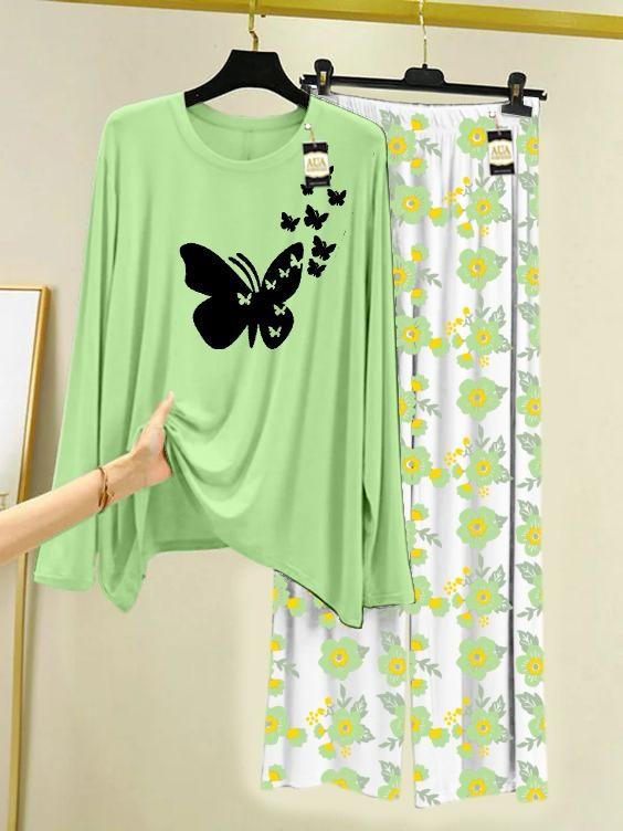 Stylish Sleepwear Set for a Cozy Night's Rest Wear With Multi Printed Set
