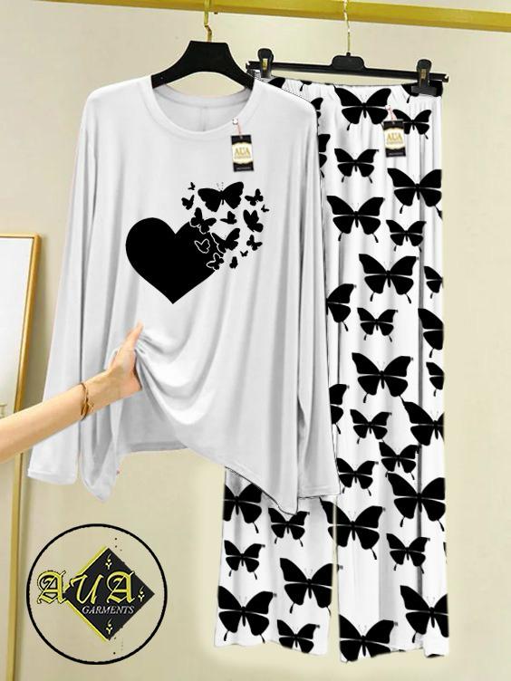 Stylish Sleepwear Set for a Cozy Night's Rest Wear With Multi Printed Set